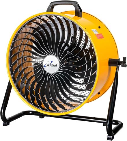 iLIVING 24" High Velocity Drum Fan Industrial, Commercial, Residential Air Circulator for Garage, Shop, Patio, Barn, Greenhouse, Speed Control 7700CFM, UL Listed,Black in Saudi Arabia