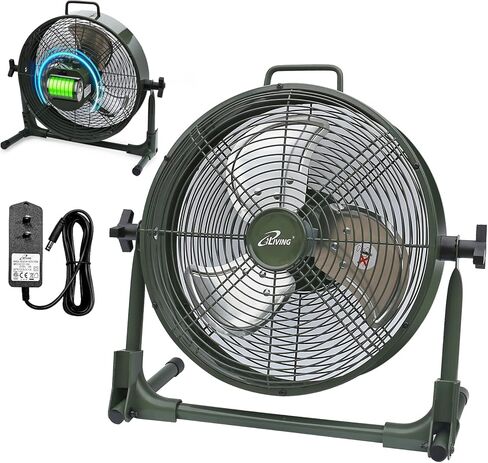 iLIVING 24" High Velocity Drum Fan Industrial, Commercial, Residential Air Circulator for Garage, Shop, Patio, Barn, Greenhouse, Speed Control 7700CFM, UL Listed,Black in Saudi Arabia