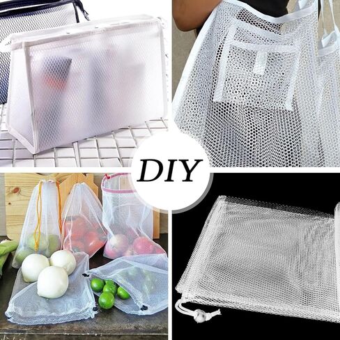 59 X 59 Inch White Mesh Fabric Slightly Stretch Soft Mesh Netting Cuttable Netting Fabrics Meshes for Sewing Projects Shopping Bag Backpack Pocket and Straps and Nettings Clothes in Kuwait