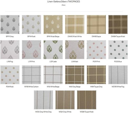 TWOPAGES Stefana Silber x Print Design Polyester Linen Fabric Sample Book in Saudi Arabia