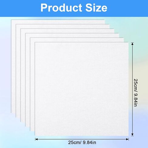 20pcs 10x10 Inch White Cotton Fabric Squares, Cotton Precut Quilting Fabric Bundles, Embroidery Cloth for Craft Lovers DIY Sewing Crafting in Kuwait