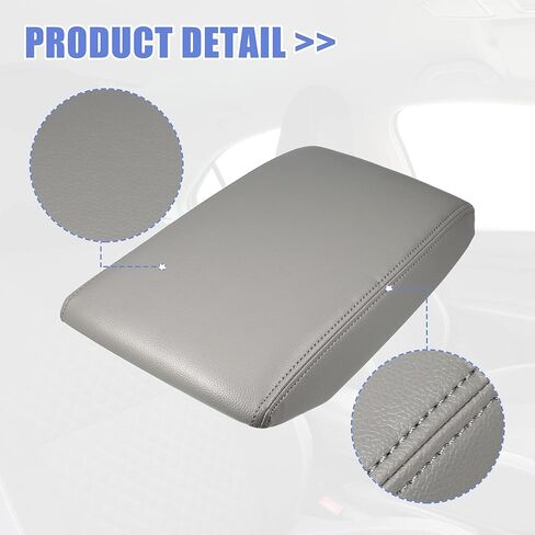 X AUTOHAUX Car Center Console Lid Armrest Seat Box Cover Protector for Toyota Highlander 3.5L 2008-2014 Armrest Cover Pad Faux Leather Gray in Saudi Arabia