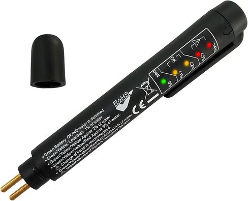 قلم اختبار سائل سائل الفرامل، محلل سائل هيدروليكي للسيارة مع 5 مؤشرات LED، قلم اختبار سائل فرامل السيارة عالي الدقة لـ DOT 3 DOT 4 DOT 5.1، ملحقات السيارة in Kuwait