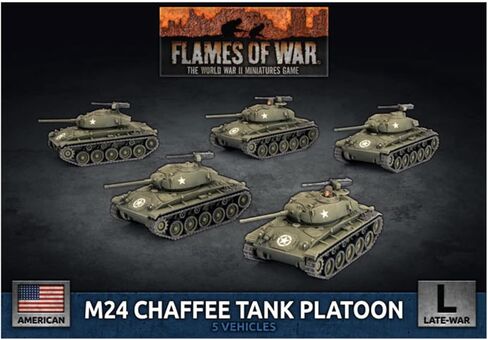 Battlefront Miniatures Flames of War WW2: M24 Chaffee Tank Platoon in Saudi Arabia