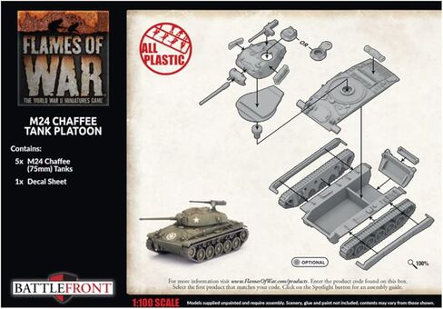 Battlefront Miniatures Flames of War WW2: M24 Chaffee Tank Platoon in Saudi Arabia