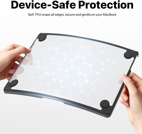 Soonjet FlexArmor for MacBook Air 13 inch Case | M5 M4 M3 M2 2026 2025-2022 | Hybrid Design, Cushioned Edges | Anti-Crack Upgrade | Clear Cover 13.6'' Laptop Hard Shell A3449 A3240 A3113 A2681 in Saudi Arabia