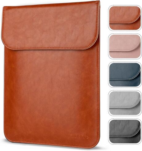 Allinside 15-16 inch Laptop Sleeve Case Compatible with MacBook Pro 16 2021-2026/MacBook Pro 15 2016–2019, Waterproof PU Leather Laptop Sleeve Bag Protective Vertical Case Cover, Black in Saudi Arabia