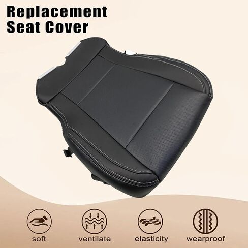 وسادة وسادة إسفنجية بديلة من جانب السائق وغطاء مقعد أسود مناسب لسيارة Ford F250 F350 F450 F550 Lariat، XLT مع جلد، FX4، كابينة مفردة، كابينة رباعية وكابينة طاقم 2017 2018 2019 2020 2021 2022 in Kuwait