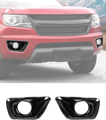 غطاء مصباح الضباب الأمامي لسيارة Chevy Colorado 2014-2020 ملحقات خارجية لإطار مصباح الضباب الأمامي، أسود in Kuwait