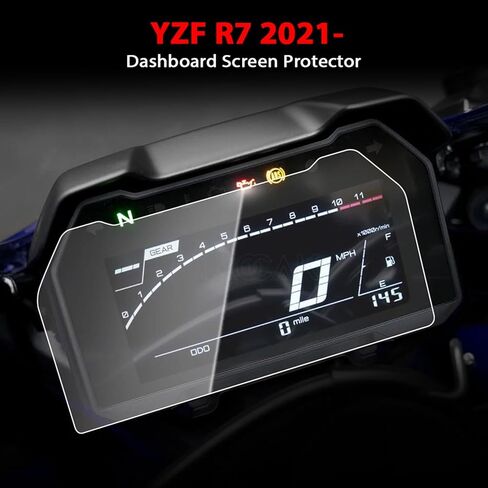 Motorcycle Dashboard Screen Protector Ultra Clear PVC Plastic Waterproof Screen Protector Replacement Fit for Yamaha YZF R7 YZF-R7 2021-2023 in Saudi Arabia