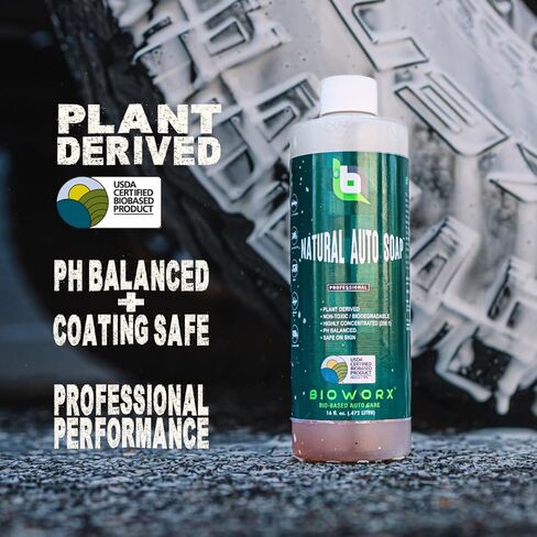 Bioworx® Natural Auto Soap (16 oz)- Plant Derived | USDA Certified BioPreferred | Eco-Friendly | High Concentrate | Professional Performance in Kuwait