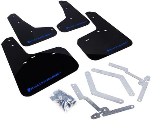Rally Armor MF27-UR-BLK/BL Black, Blue Mud Flap with Logo (13+ Ford Focus ST), 1 Pack in Saudi Arabia