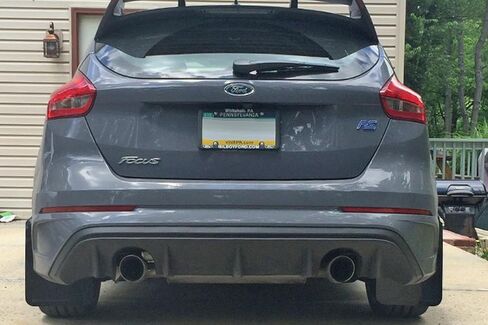 Rally Armor MF27-UR-BLK/BL Black, Blue Mud Flap with Logo (13+ Ford Focus ST), 1 Pack in Saudi Arabia