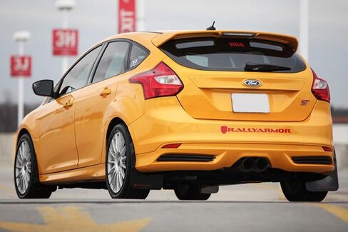 Rally Armor MF27-UR-BLK/BL Black, Blue Mud Flap with Logo (13+ Ford Focus ST), 1 Pack in Saudi Arabia