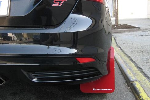 Rally Armor MF27-UR-BLK/BL Black, Blue Mud Flap with Logo (13+ Ford Focus ST), 1 Pack in Saudi Arabia