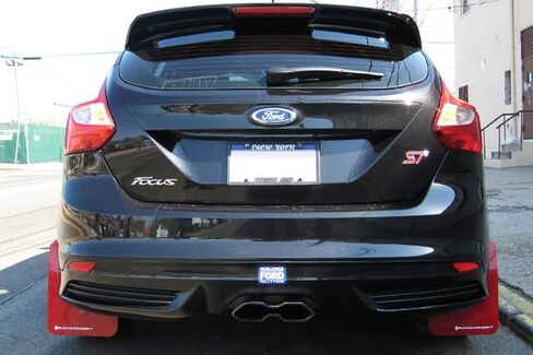 Rally Armor MF27-UR-BLK/BL Black, Blue Mud Flap with Logo (13+ Ford Focus ST), 1 Pack in Saudi Arabia