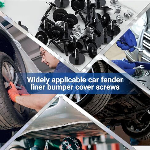 50 Sets M4.2-1.41 (#8) Bumper Cover Fender Liner Screw Nut Fender Liner Splash Shield Bolt Screw Bumper Fastener Clips 11609952 11548270 Compatible with Common Popular Automotive Models in Saudi Arabia