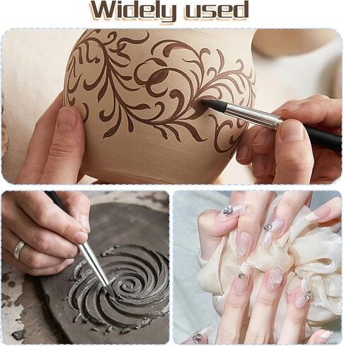 10 Pcs Silicone Sculpting Tools, Flexible Silicone Clay Tools for Handicraft Pottery Artwork Shaping & Carving DIY (Black) in Saudi Arabia