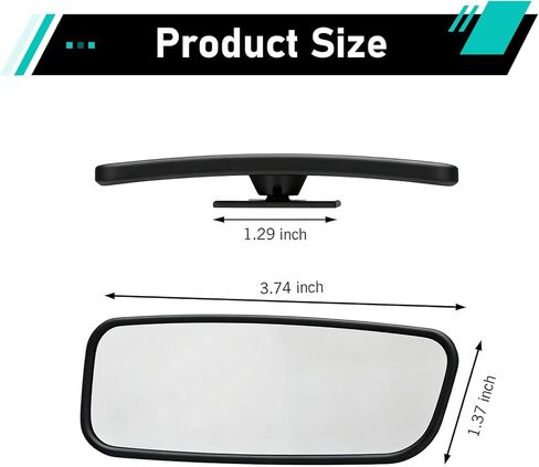 2 PCS Car Blind Spot Mirrors, Anti-glare Adjustable High-definition Mirrors, Rectangular Wide Angle Rear View Auxiliary Glass, Self-adhesive Accessory for Most Vehicles (Black) in Saudi Arabia