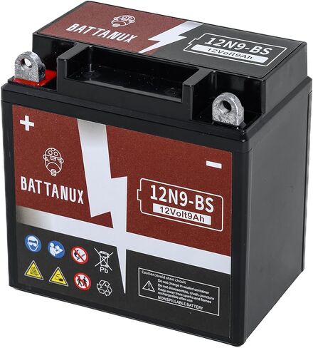 12N9-BS Gel Motorcycle Battery, 12V9Ah Non-Spillable Maintenance-Free Power for ATV, UTV, Snowmobile, Motorbike – Sealed High Performance Battery in Kuwait