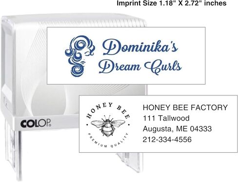 Handy Stamps Text and/or Logo Stamp | Impression Size 1 1/16" x 2 5/8 inches | Self Inking Personalized Stamp | Up to 5 Lines of Text in Saudi Arabia