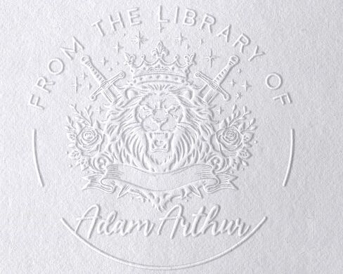 Custom Book Stamp Personalized with Your Name Embosser Seal Stamper in Saudi Arabia