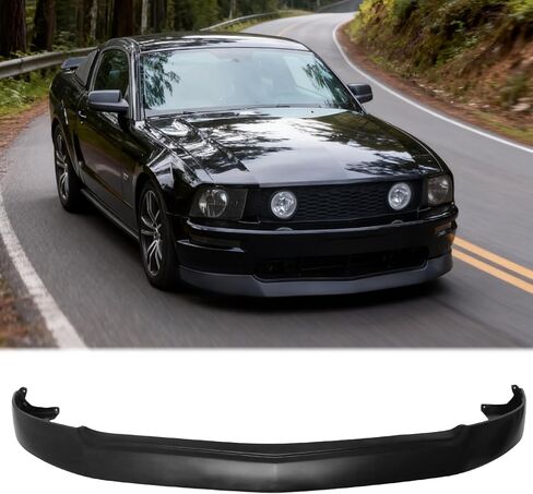 FREEMOTOR802 ممتص الصدمات الأمامي يناسب موديل 2005-2009 Ford Mustang V8 GT، غير مطلي باللون الأسود PU 1PC Air Dam Chin Spoiler Lower Guard Protector Underbody Design Trim in Kuwait