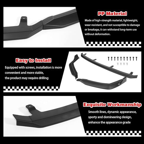 Front Bumper Lip Compatible with 2021-2025 for Lexus IS350 F Sport Sedan 2022-2025 for Lexus IS500 Sedan F Sport Performance Premium/F Sport Performance Glossy Black Front Lip in Saudi Arabia