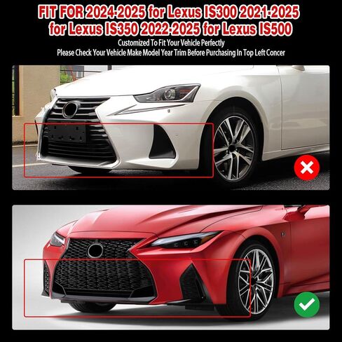 Front Bumper Lip Compatible with 2021-2025 for Lexus IS350 F Sport Sedan 2022-2025 for Lexus IS500 Sedan F Sport Performance Premium/F Sport Performance Glossy Black Front Lip in Saudi Arabia