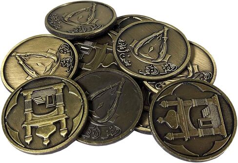 The Broken Token - Assassin Gold Fantasy Coin - 30mm Metal Novelty Coins - Cosplay and TTRPG Game Pieces - Pack of 10 in Kuwait