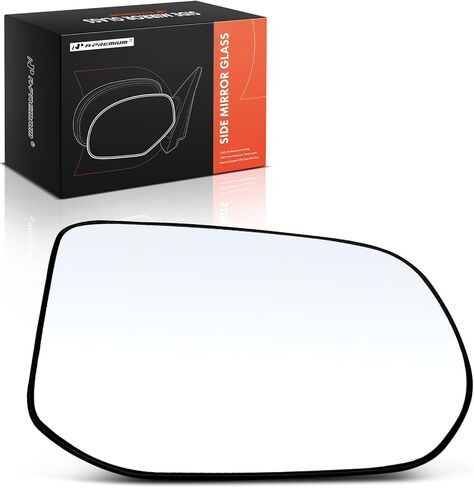 A-Premium Right Passenger Side Heated Mirror Glass with Backing Plate - Compatible with Honda Civic 2009 2010 2011 - Exterior Side View Convex Mirror in Kuwait