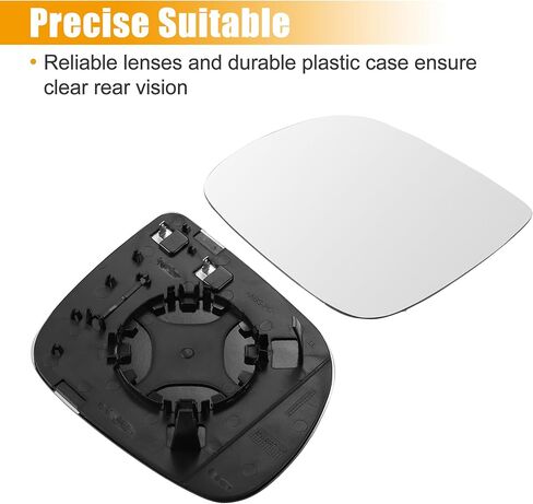 X AUTOHAUX Car Left Side Rearview Heated Mirror Glass with Backing Plate for Audi Q5 2008-2016 No.8R0857536F in Kuwait