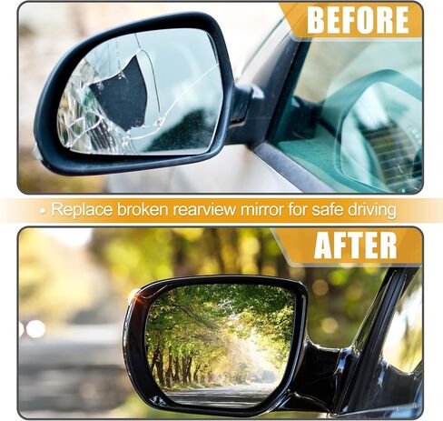 X AUTOHAUX Car Left Side Rearview Heated Mirror Glass with Backing Plate for Audi Q5 2008-2016 No.8R0857536F in Kuwait