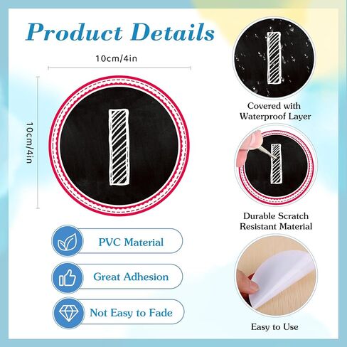 SICOHOME Line up Spots for Classroom - 36Pcs Floor Sticker for Classroom Vinyl Line up Dots Removable Numbers Stickers for Classroom Floor Decals Kindergarten Preschool Back to School Teacher Supplies in Saudi Arabia