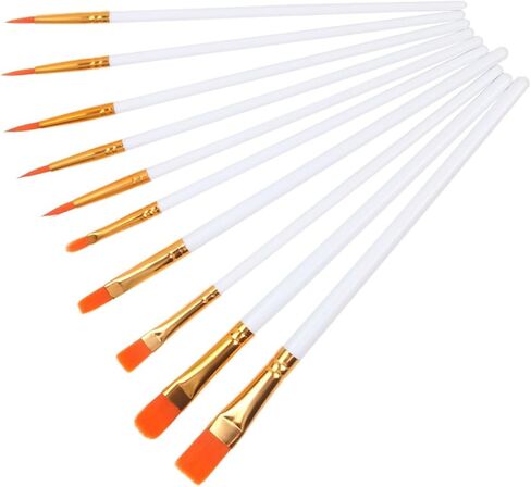 10PCS Professional Nylon Hair Paint Brushes for Artists & Students, All-Purpose Craft Painting Kit for Oil, Gouache, Model Art (Sky Blue,10 Set) in Kuwait