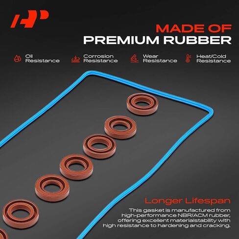 A-Premium Engine Valve Cover Gasket Set Compatible with Ford Mustang, GT & Lincoln Navigator, Continental, Aviator, Blackwood, Mark VIII & Mercury Marauder & Panoz AIV Roadster, Esperante & Qvale in Kuwait