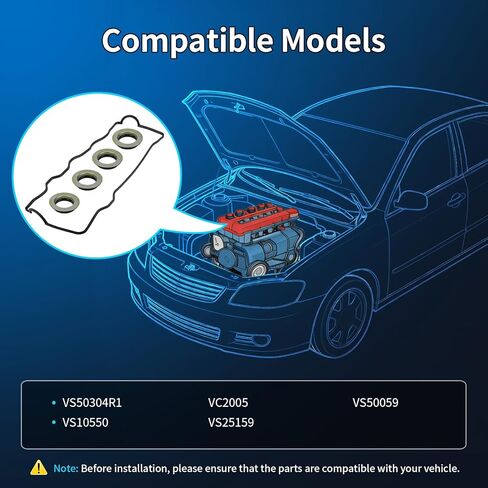 مجموعة حشية غطاء صمام المحرك VS50304R1 تناسب 1987-2001 Toyota Camry Celica MR2 RAV4 Solara، 2.0L 2.2L، مجموعة حشية غطاء الصمام تحل محل VC2005 VS50059 in Kuwait