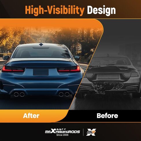 شفة ناشرة المصد الخلفي من maxpeedingrods لسيارة BMW 3 Series G20 M340i M Sport 2019-2022 باللون الأسود اللامع in Kuwait