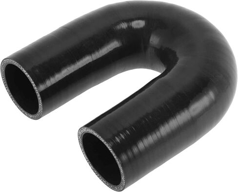 ACROPIX 51mm / 2'' Inch ID 180 Degree U Bend Shape Silicone Elbow Coupler Hose Black Car Coolant Tube Universal 4-Ply Reinforced Rubber Tubing Intake Boots in Kuwait