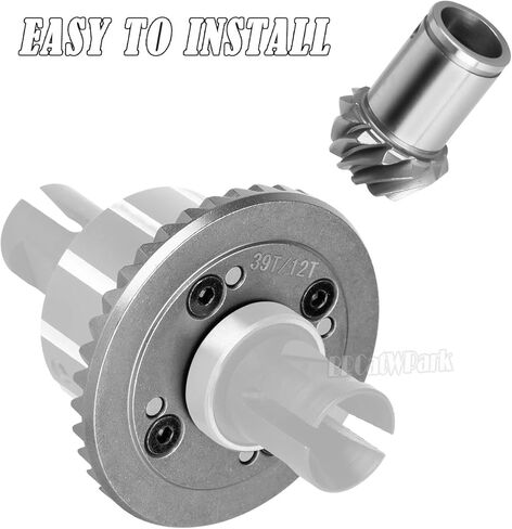 Front Rear 39T Main Diff Gear & 12T Main Input Gear Upgrades Part for 1/5 Kraton 8s BLX/Outcast 8s BLX(EXB),RC Steel Metal 39/12T Spiral Front Rear Main Diff Gear Set,#ARA310911+ARA310912 in Kuwait