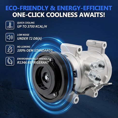 Maxfavor Air Conditioner AC Compressor with Clutch for 2008-2017 Honda Odyssey V6, 2008-2015 Pilot, 2007-2014 Ridgeline 3.5L, for 2007-2013 Acura MDX V6 3.7L, 2010-2013 ZDX 3.7L 38810RGLA02 in Kuwait