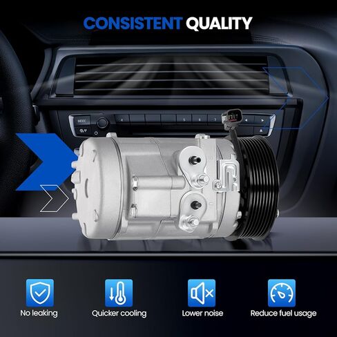 98322 ضاغط مكيف هواء مع قابض متوافق مع Ford F-250 F-350 Super Duty 2011-2016، لـ F-450 F-550 Super Duty 2011-2025، لـ F-650 2016-2018 6.7L V8 in Kuwait