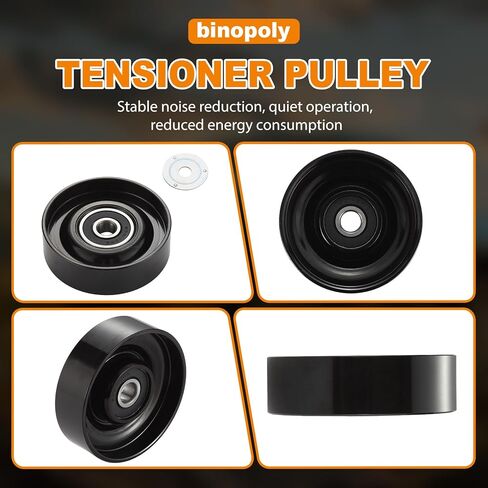 binopoly 36336 Belt Tensioner/Idler Pulley For Infiniti G35 2003-2007 M35 2006-2008 FX35 2003-2008 QX4 2001-2003 N-issan 350Z 2003-2006 Pathfinder OE#89150 419-661 119274P101 11927AL500 11925AL50A in Kuwait