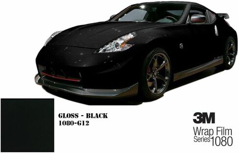3M Scotchprint Series 1080 Gloss Black Vinyl Car Wrap Film Sheet Roll - 3M1080 - 4" x 6" Sample in Kuwait