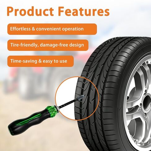 60PCS Tire Repair Rubber Nail Kit Tire Repair Screws Tire Repair Spiral Rubber Screws with Screwdriver & Pliers, Fast Self-Service Flat Tire Puncture Repair Tool for Car Truck Motorcycle Tractor in Saudi Arabia