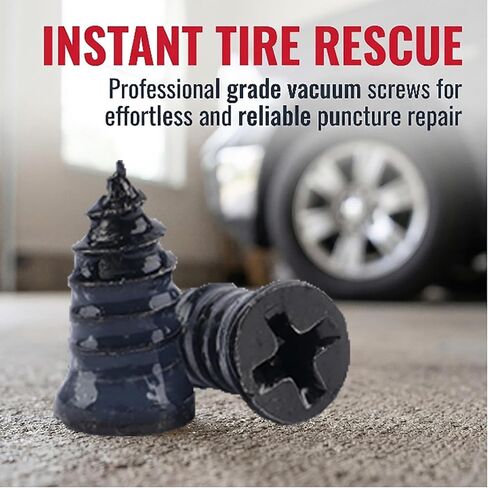 Tire Repair Screws, 60 PCS Vacuum Tire Plug Kit Spiral Rubber Nail, Tire Plugs Screw Type Fast Tool Self Screw in Tire Plugs, Tire Repair Kit for Car, Truck, Motorcycle Tire Puncture Repair in Saudi Arabia