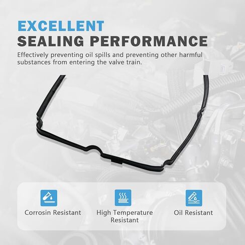 Engine Valve Cover Gasket Set Compatible with Toyota 4Runner Tacoma 2005 2006 2007 2008 2009 2010 2011 2012 2013 2014 2015 2016 2017 2018 L4 2.7L Replace VS50717R VS50571 1121375041 in Saudi Arabia