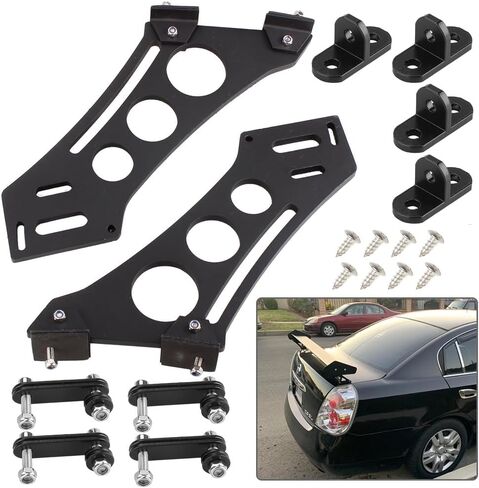 Universal Car Spoiler Mounting Brackets 28cm/11in - CNC Aluminum Alloy Rear Wing Support Legs for Trunk Lid Racing Style Aerodynamic Upgrade (28cm/11in) in Kuwait