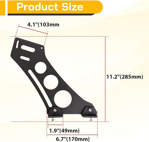Universal Car Spoiler Mounting Brackets 28cm/11in - CNC Aluminum Alloy Rear Wing Support Legs for Trunk Lid Racing Style Aerodynamic Upgrade (28cm/11in) in Kuwait