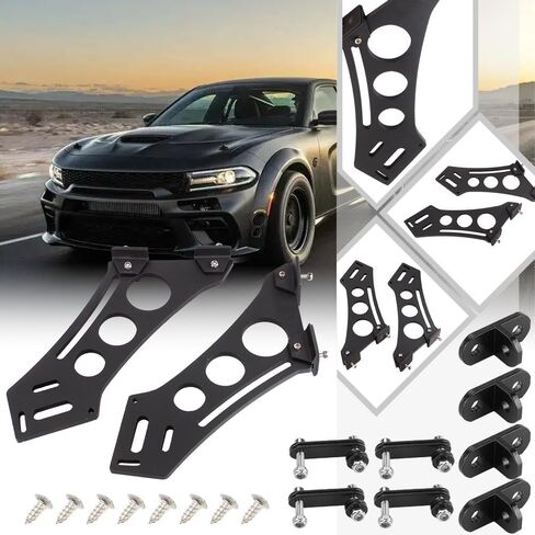 Universal Car Spoiler Mounting Brackets 28cm/11in - CNC Aluminum Alloy Rear Wing Support Legs for Trunk Lid Racing Style Aerodynamic Upgrade (28cm/11in) in Kuwait